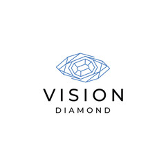 Abstract eye line icon outline logo design template