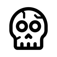 skull line icon