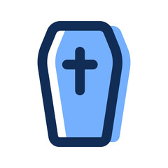 Fototapeta premium coffin filled line icon