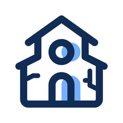 Obraz premium haunted house filled line icon