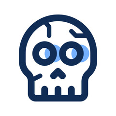 skull filled line icon