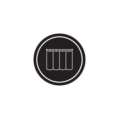 curtain icon vector