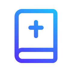bible gradient line icon