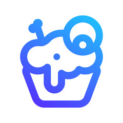 cake gradient line icon