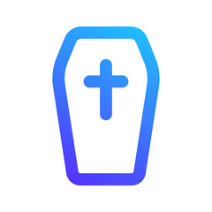 Obraz premium coffin gradient line icon