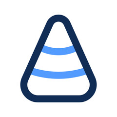 candy corn outline color icon