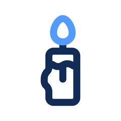 candle outline color icon