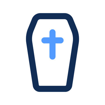 recommend clip art: coffin outline color icon