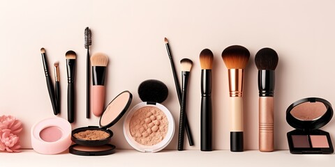 cosmetic equipment, cosmetic brushes of various sizes
