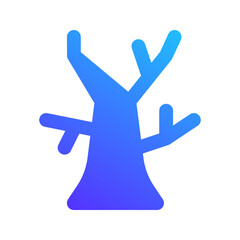 Obraz premium dead tree gradient fill icon