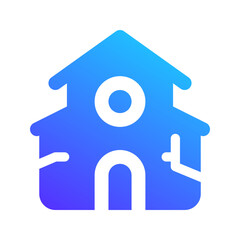 haunted house gradient fill icon