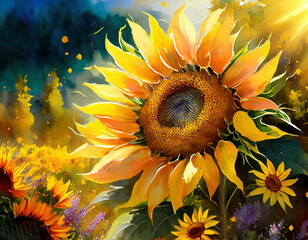 Blossoming Beauty The Sunflower's Full Glory