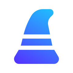 witch hat gradient fill icon