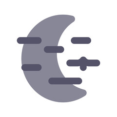 night flat icon