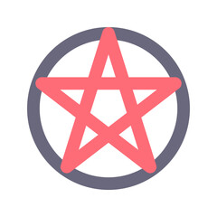 pentagram flat icon