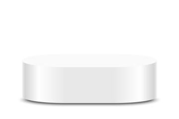 3d white podium, pedestal for displaying product presentations, awards