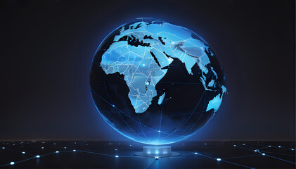 Fototapeta premium earth globe on the background of the earth