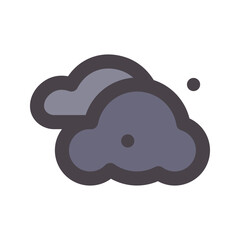 fog flat line icon