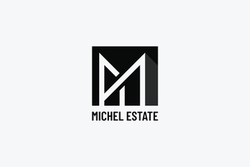 M latter real estate logo and vector icon icon 
