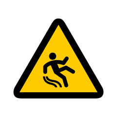chute risque danger triangle jaune panneau signalisation danger