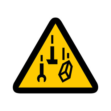 chute objet danger triangle jaune panneau signalisation danger