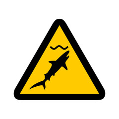 requin danger triangle jaune panneau signalisation danger