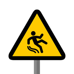 chute risque danger triangle jaune panneau signalisation danger