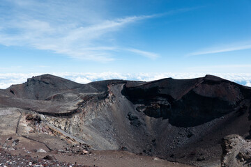 富士山の火口