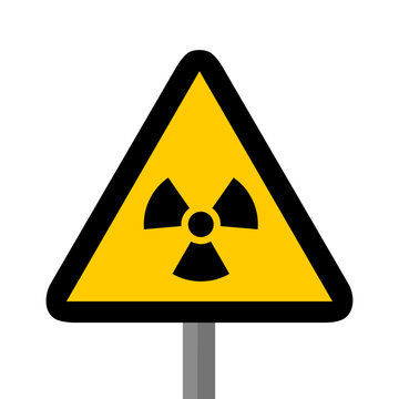 nucléaire triangle jaune panneau signalisation danger