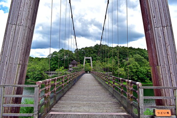 吊り橋　広島　備北丘陵公園　国営備北丘陵公園