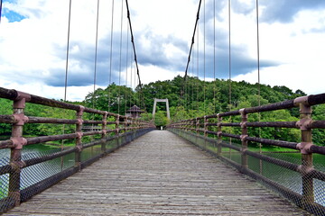吊り橋　広島　備北丘陵公園　国営備北丘陵公園
