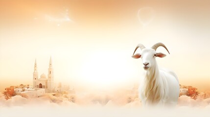 Fototapeta premium goat on the meadow, Changthangi, Eid Goat