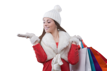 Woman doing her Christmas shopping