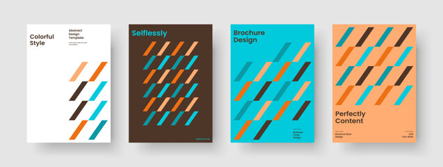 Obraz premium Geometric Business Presentation Layout. Abstract Report Design. Creative Brochure Template. Poster. Banner. Flyer. Background. Book Cover. Brand Identity. Notebook. Advertising. Pamphlet. Newsletter