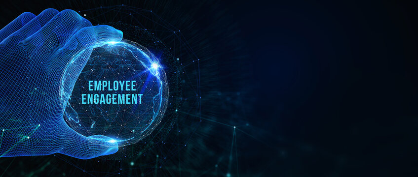 Business, Technology and network concept. Employee engagement. 3d illustration