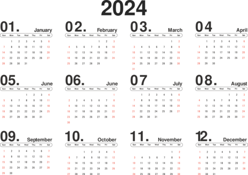 calendar for 2024 png