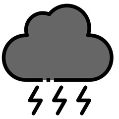 Cloud storage icon symbol vector image. Illustration of the database server hosting cloud system digital design image