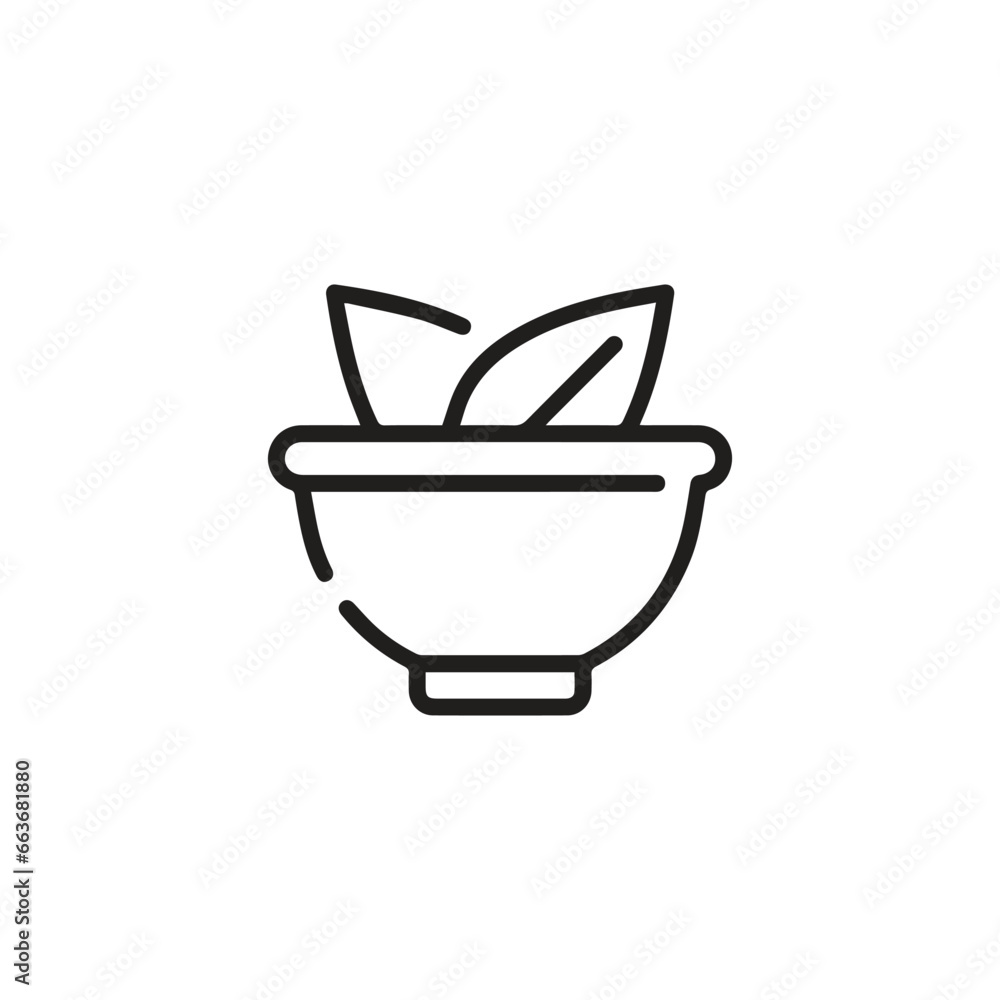 Poster herbal icon vector. linear style sign for mobile concept and web design. herbal symbol illustration.