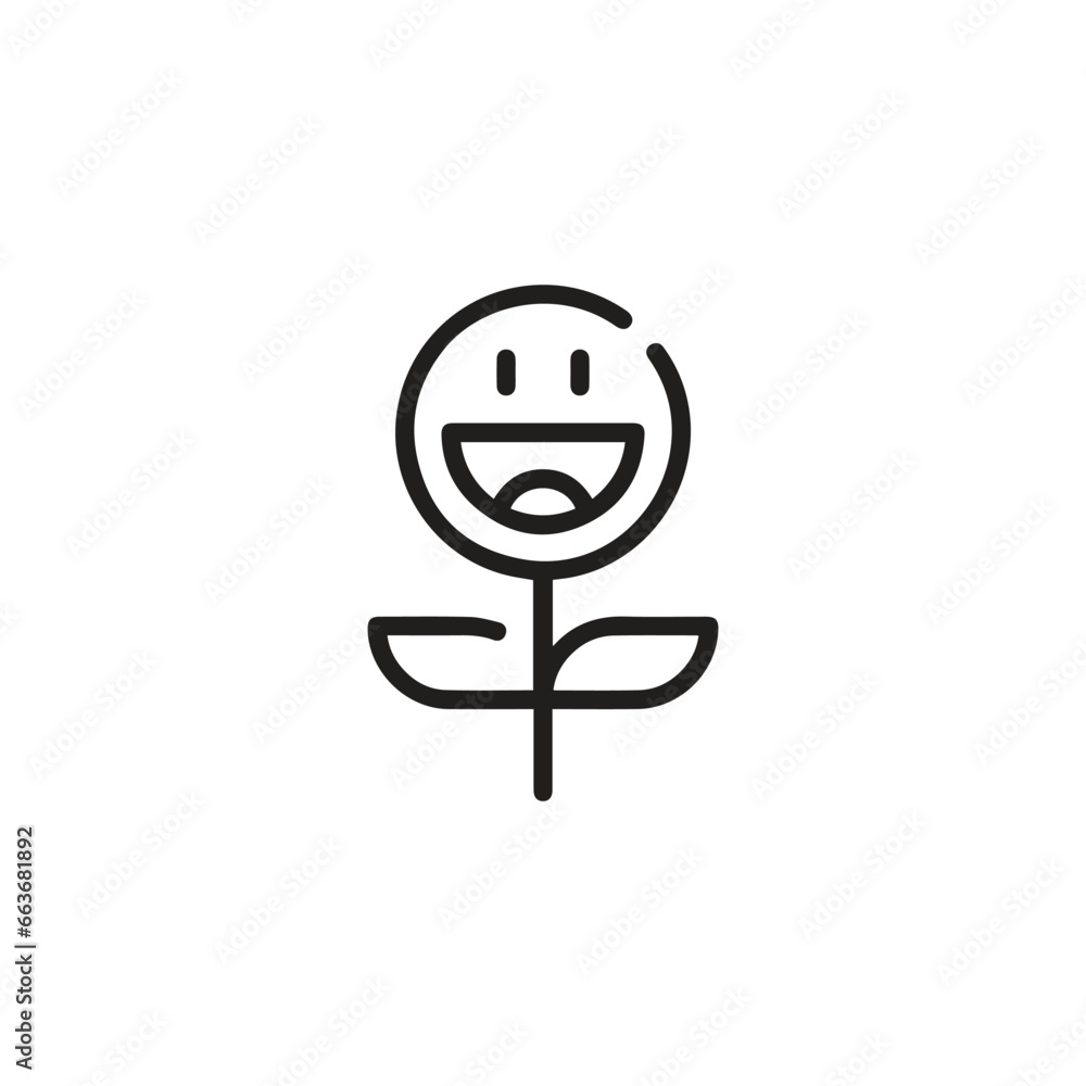 Poster happiness icon vector. linear style sign for mobile concept and web design. happiness symbol illustr