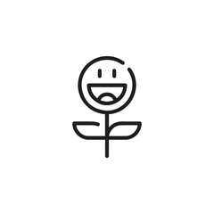 Happiness icon vector. Linear style sign for mobile concept and web design. Happiness symbol illustration. Pixel vector graphics - Vector.	