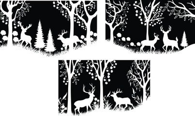 Christmas Village Decor Deer