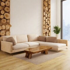 Apartamento lujo madera natural