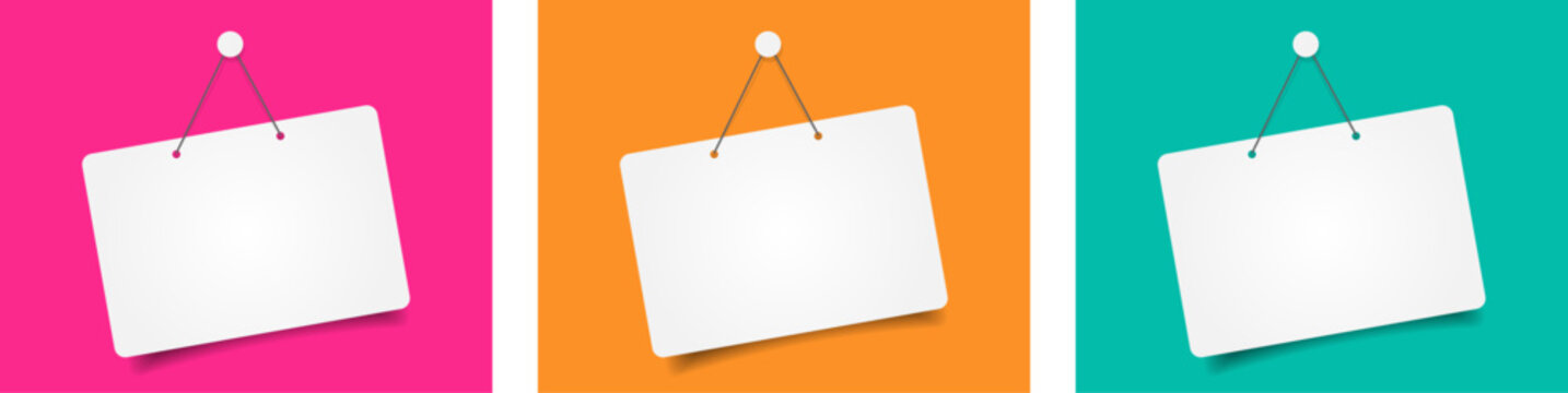 Empty door sign hanging