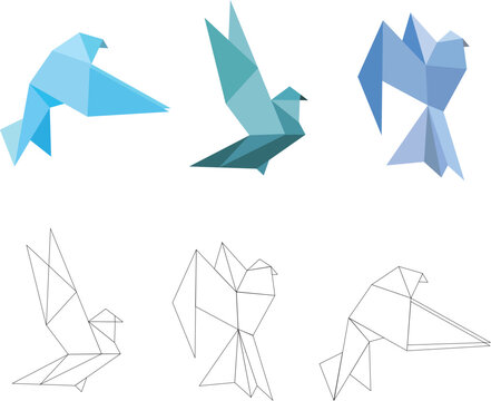 doves made of triangles