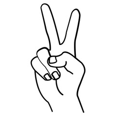 Peace Icon Set in Line Style