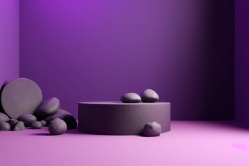 Abstract minimal concept,Matte purple podium  wallpaper background