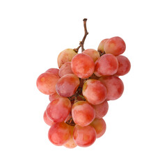 Bunch of red grapes isolated on transparent background