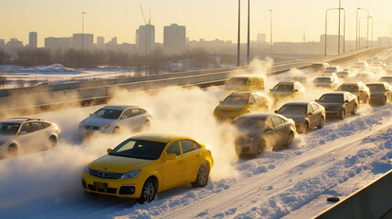 Dusty Traffic During Winter