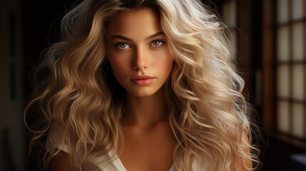 Fototapeta premium beautiful blond girl. beauty portrait.