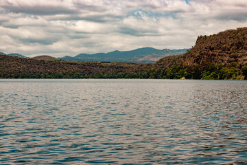 Scenic view of Lake Chala in Kenya/Tanzania border